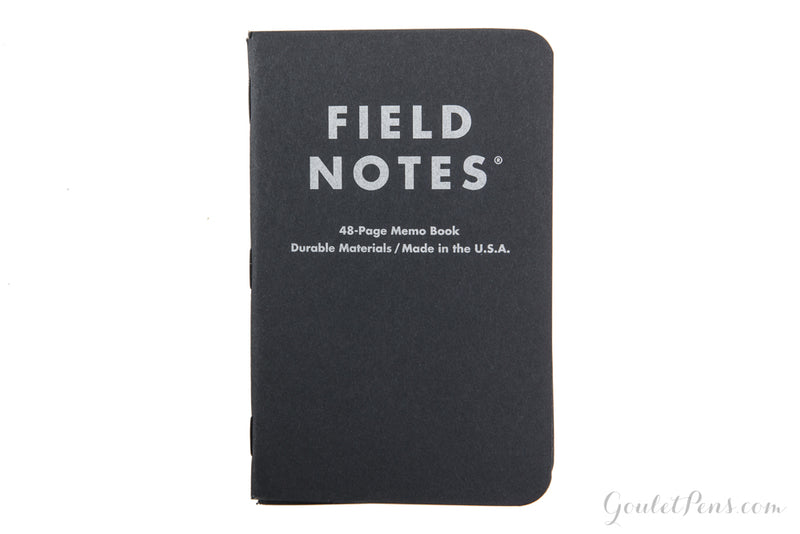Field Notes Notebooks Pitch Black, DotGrid The Goulet Pen Company