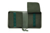 Galen Leather Zippered 40 Slot Pen Case - Crazy Horse Forest Green