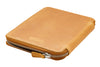 Galen Leather Zippered A5 Notebook Folio - Crazy Horse Honey Ochre