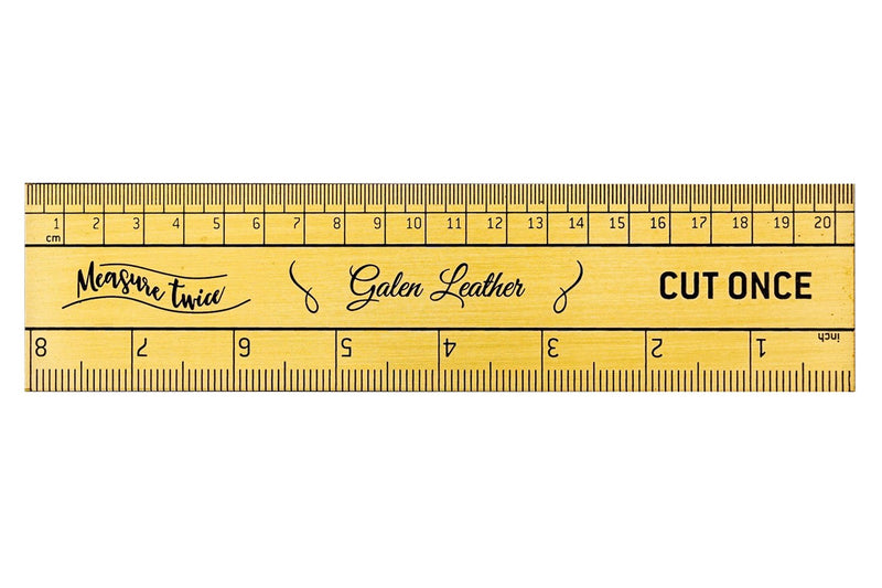 Galen Leather Brass Ruler