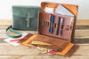 Galen Leather Writer's Medic Bag - Crazy Horse Forest Green