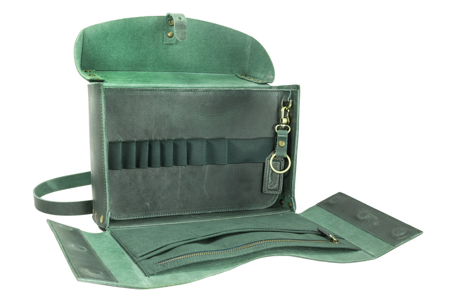 Handmade Green Leather Tote Bag - Galen Leather