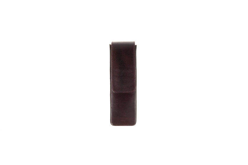 Girologio Double Magnetic Closure Pen Case - Oxblood