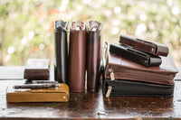 Girologio Double Magnetic Closure Pen Case - Oxblood