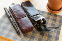 Girologio Double Magnetic Closure Pen Case - Oxblood