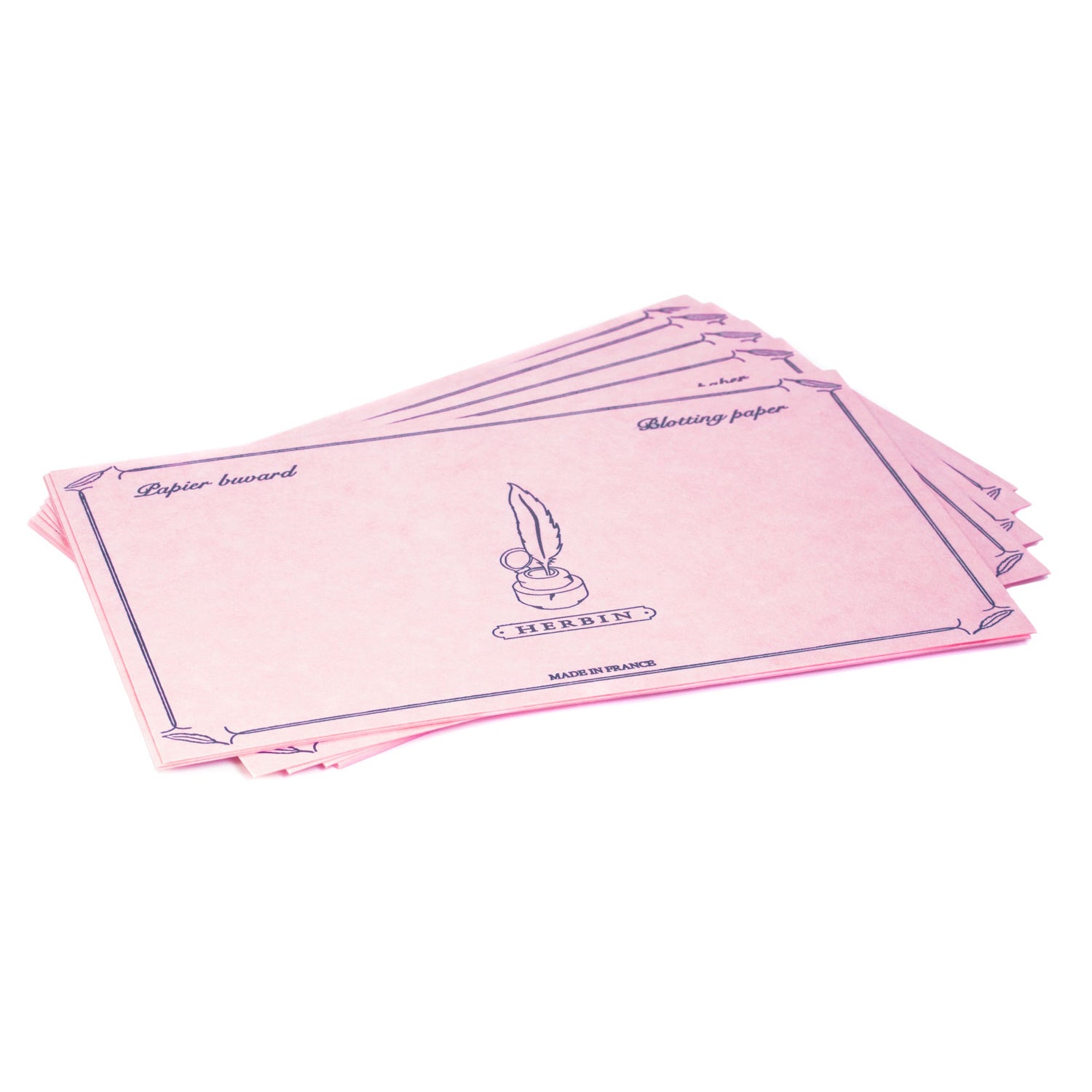 Jacques Herbin Ink Blotting Paper Full Sheets, Pink The Goulet Pen Company