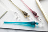Herbin Round Glass Dip Pen - Turquoise