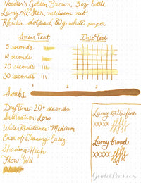 Noodler's Golden Brown - Ink Sample