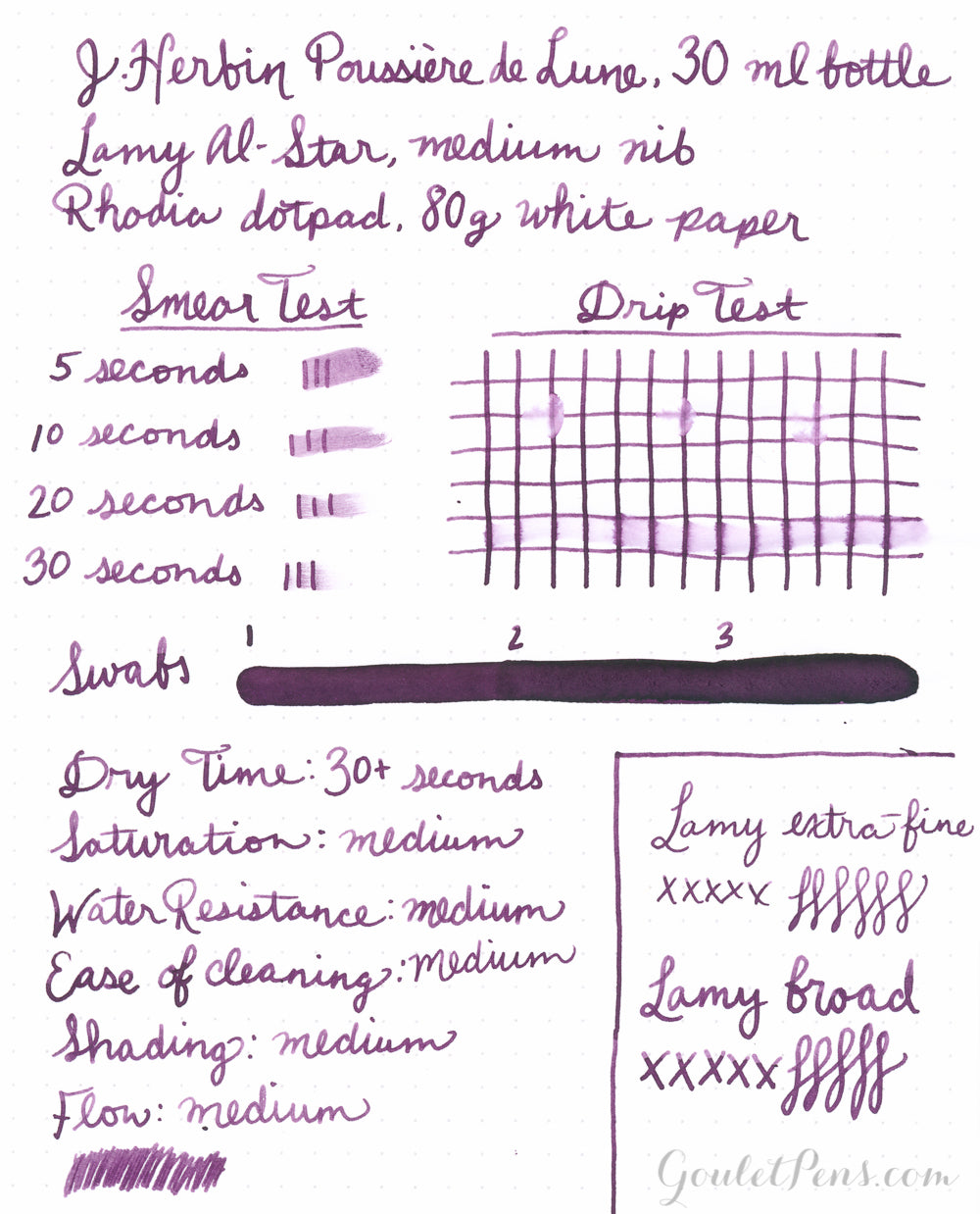 Ink Review Cross Green Ink Jacques Herbin Poussiere De Lune 2ml