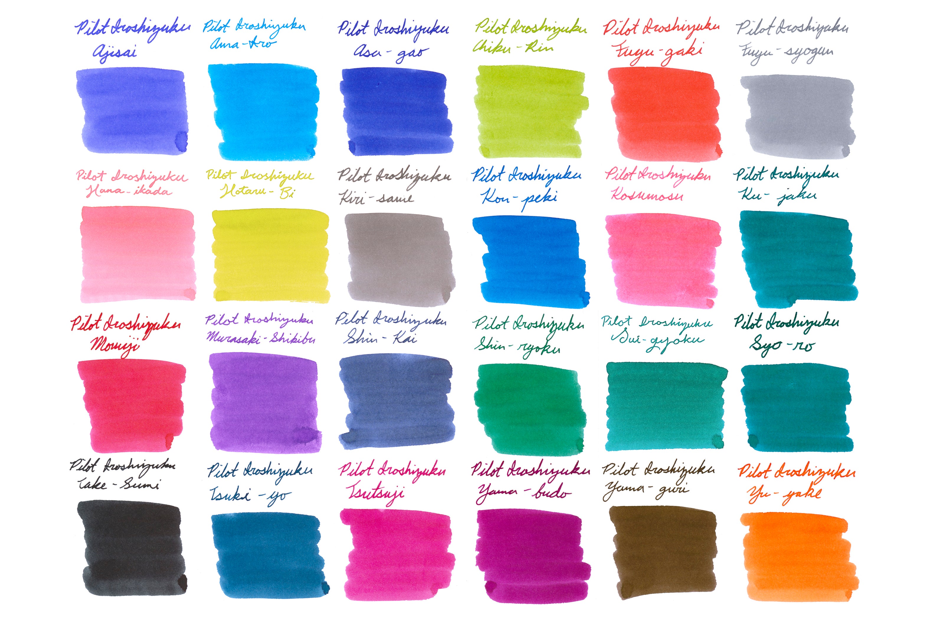 Pilot Iroshizuku Full Line Ink Sample Set The Goulet Pen Company