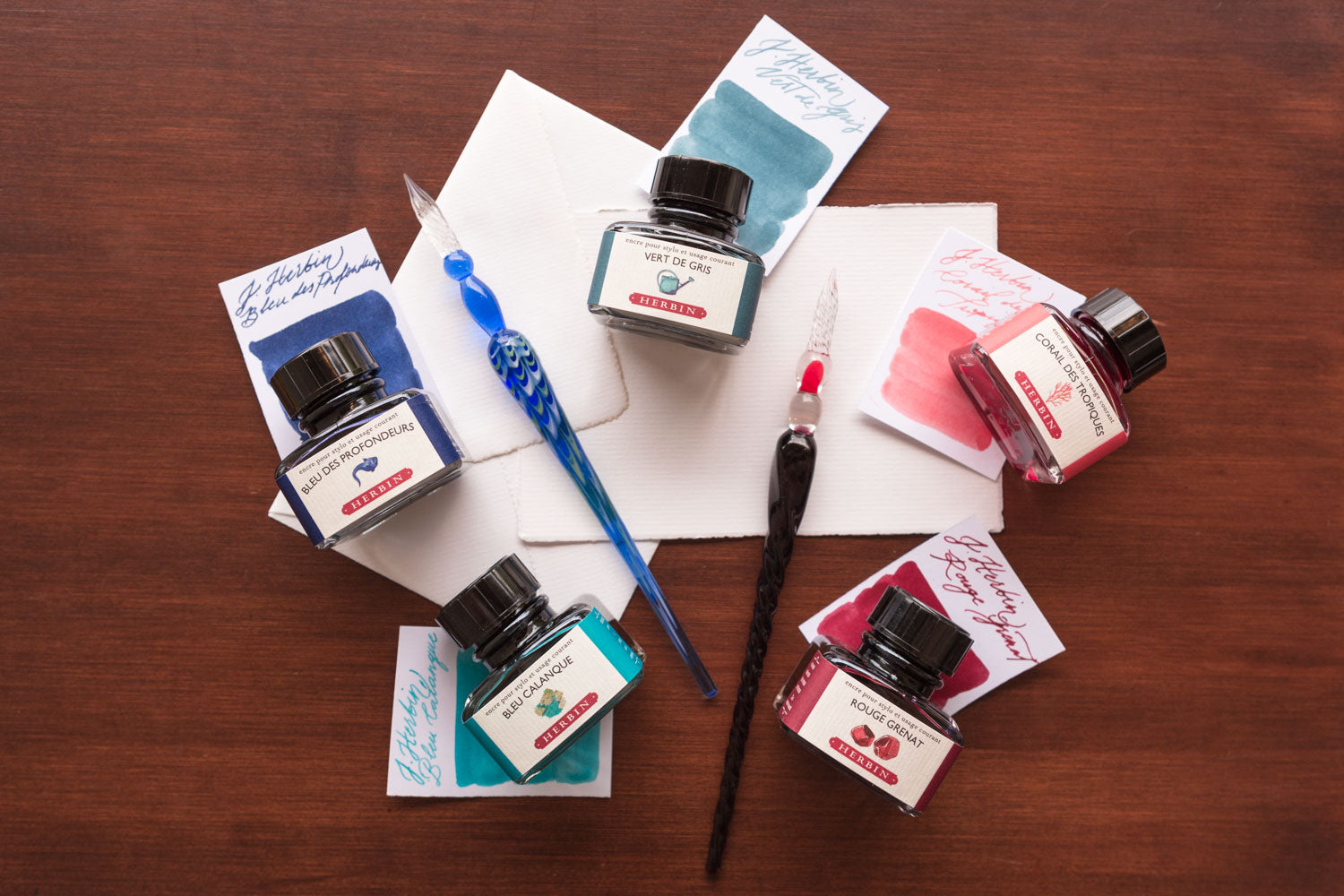 J. Herbin Rouge Grenat (Garnet Red) Bottled Fountain Pen Ink