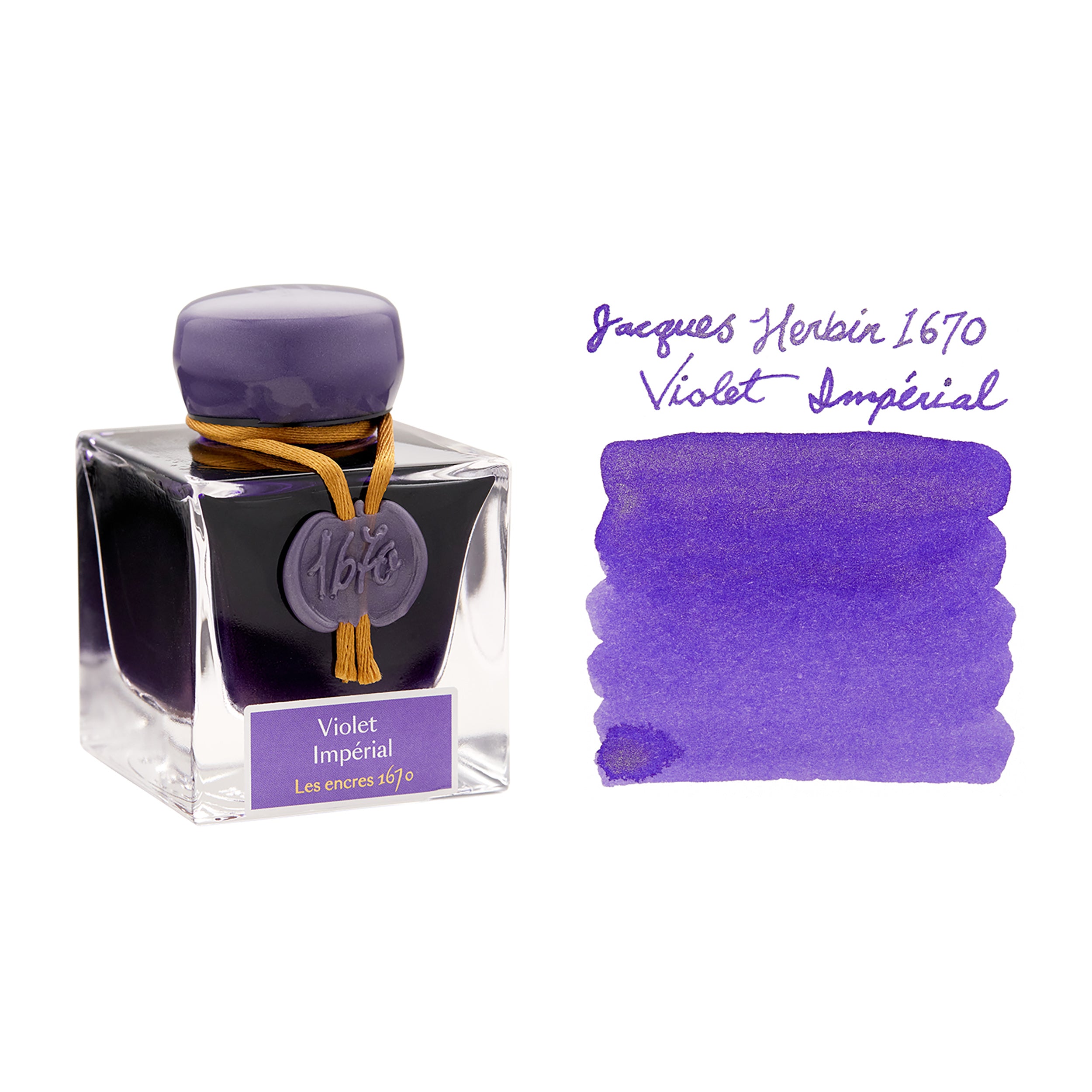 Jacques Herbin 1670 Violet Imperial - 50ml Bottled Fountain Pen