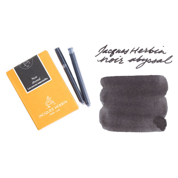 Jacques Herbin Noir Abyssal - Fountain Pen Ink Cartridges - The