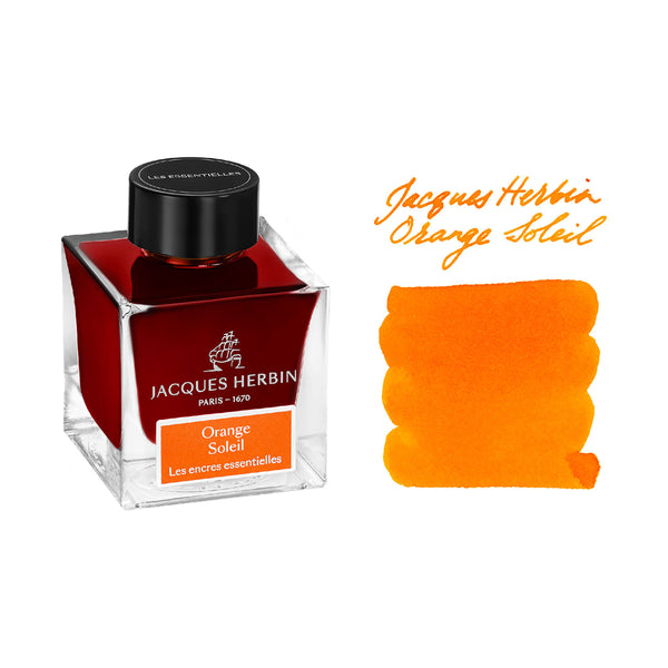 Jacques Herbin Orange Soleil - 50ml Bottled Fountain Pen Ink - The