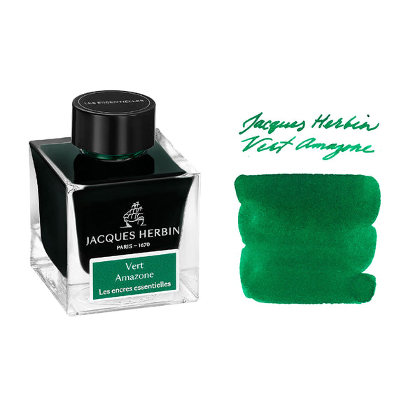 Jacques Herbin Vert Amazone - 50ml Bottled Fountain Pen Ink - The