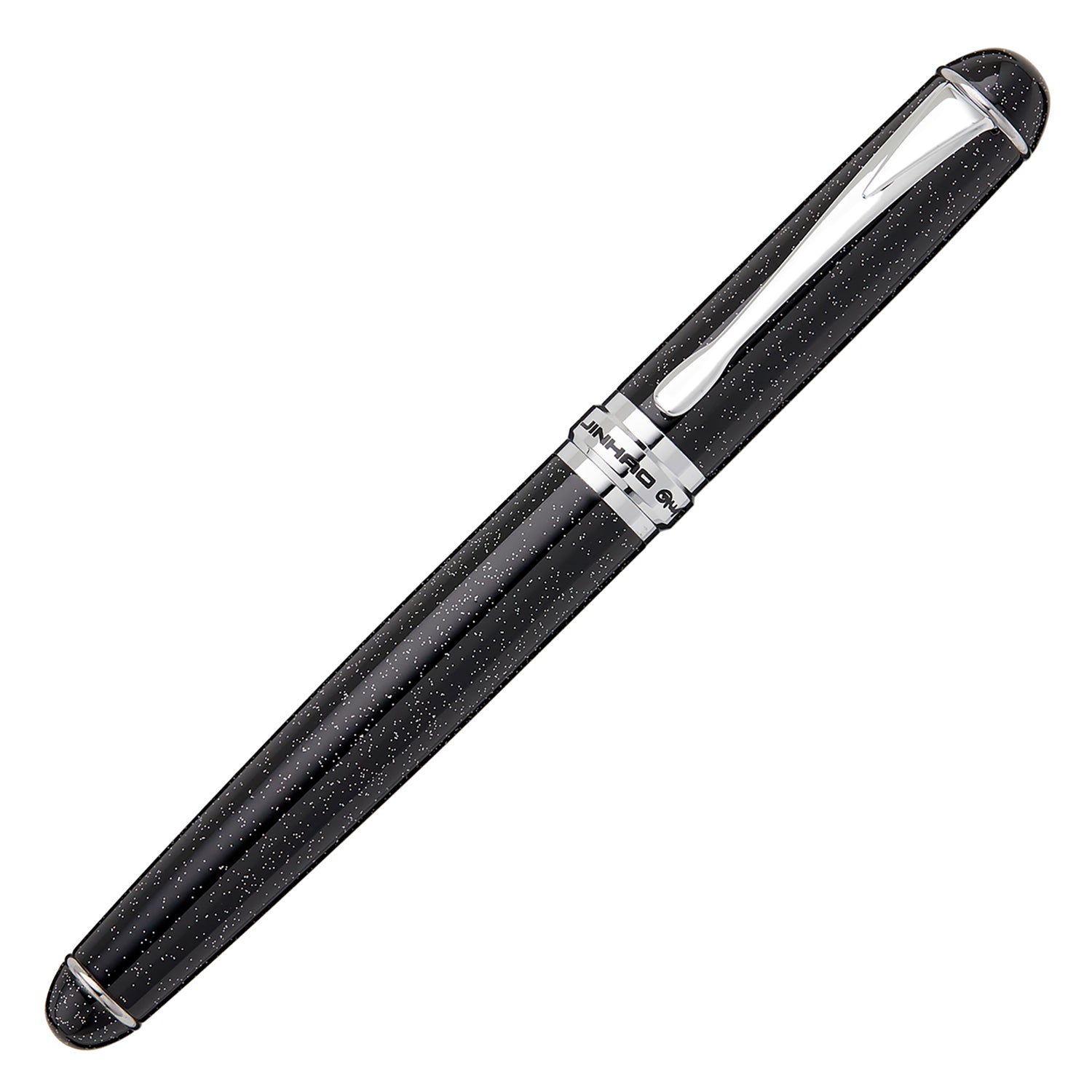 Jinhao, penna a sfera, motivo drago fenice, clip portafortuna, colore oro e nero con astuccio Jinhao, penna a sfera, motivo drago fenice, clip portafortuna, colore oro e nero con astuccio