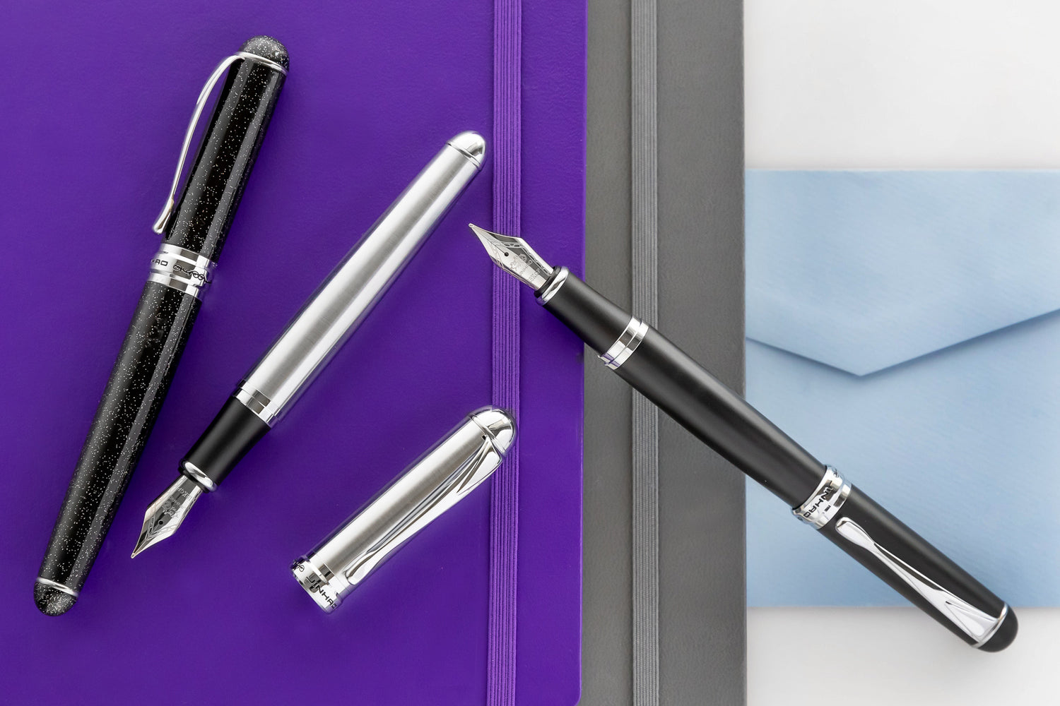 Jinhao X750 Deluxe Black 18kgp Fountain Pen Medium Nib