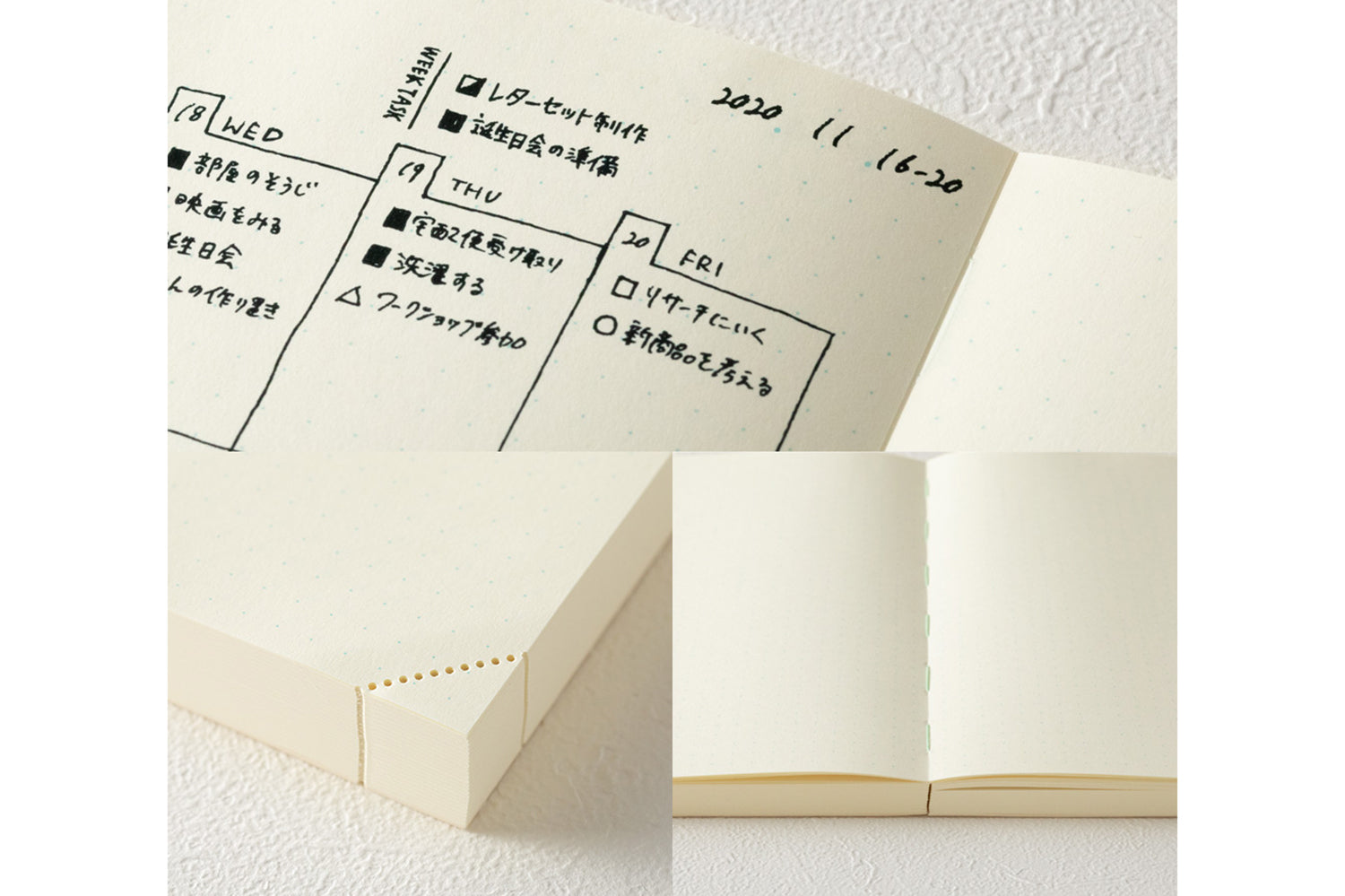 Midori Color Dot Grid A5 Notebook | White