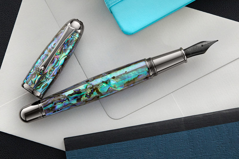 Monteverde Super Mega Fountain Pen - Abalone/Gunmetal (Limited Edition)