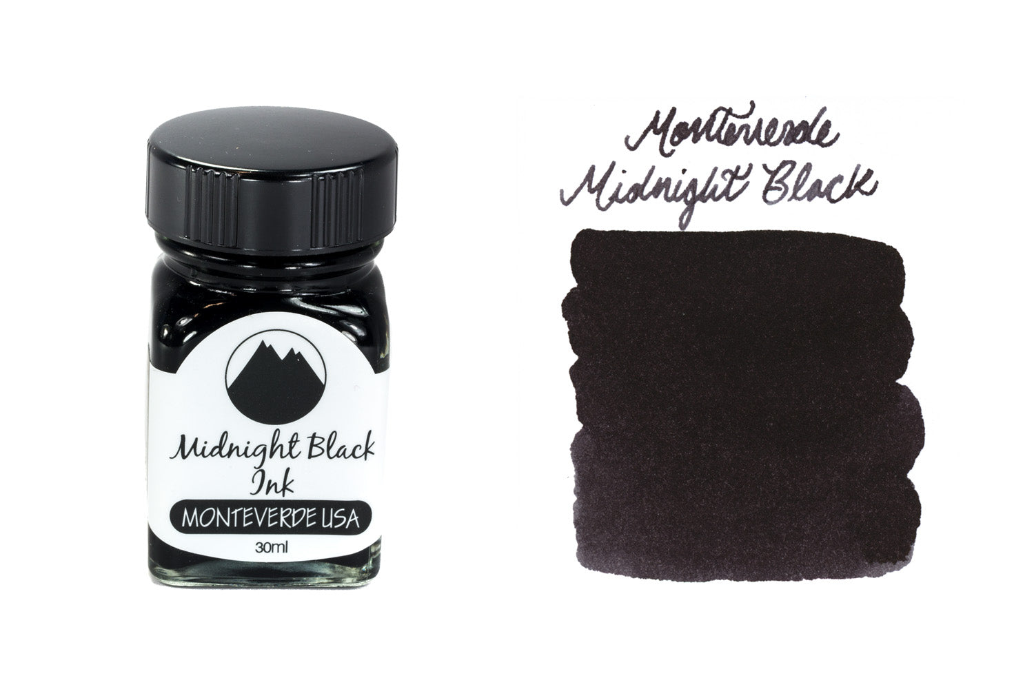 Monteverde USA 90ml Fountain Pen Ink Bottle Midnight Black