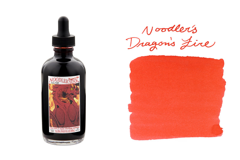 Noodler's Dragon's Fire - 4.5oz Bottled Ink with Free Charlie Pen