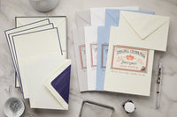 Original Crown Mill Bicolor A5 Correspondence Set - Cream/Navy