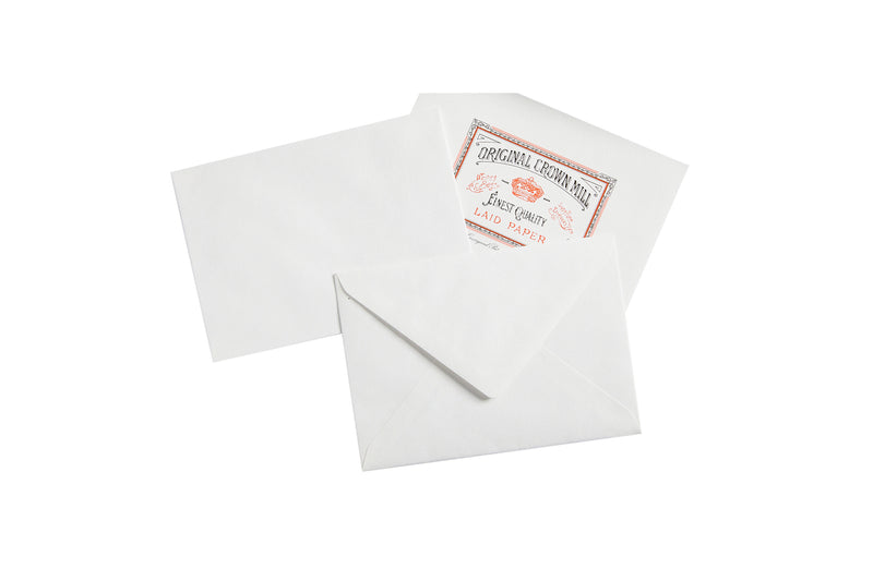 Original Crown Mill Classic Laid Small Envelopes - White