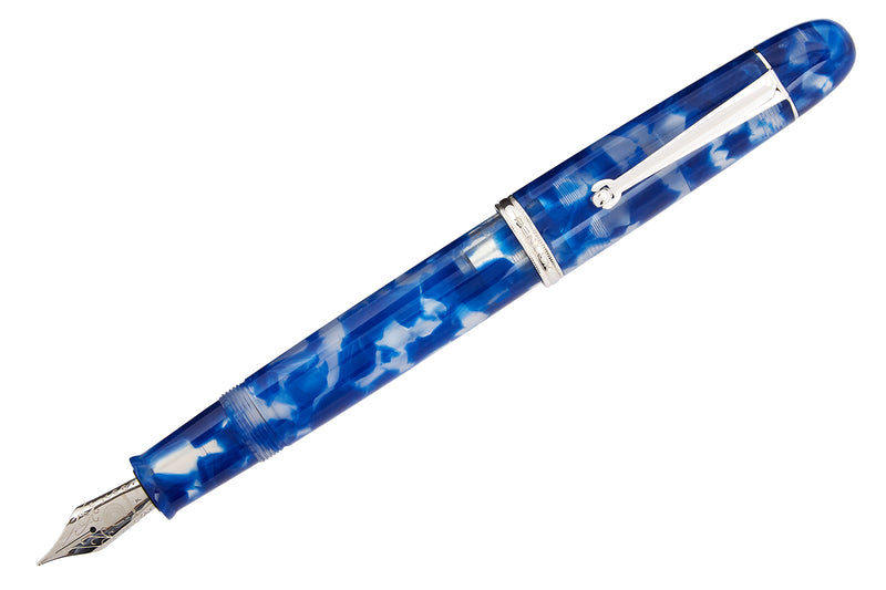 Penlux Masterpiece Grande Fountain Pen - Koi Blue & White