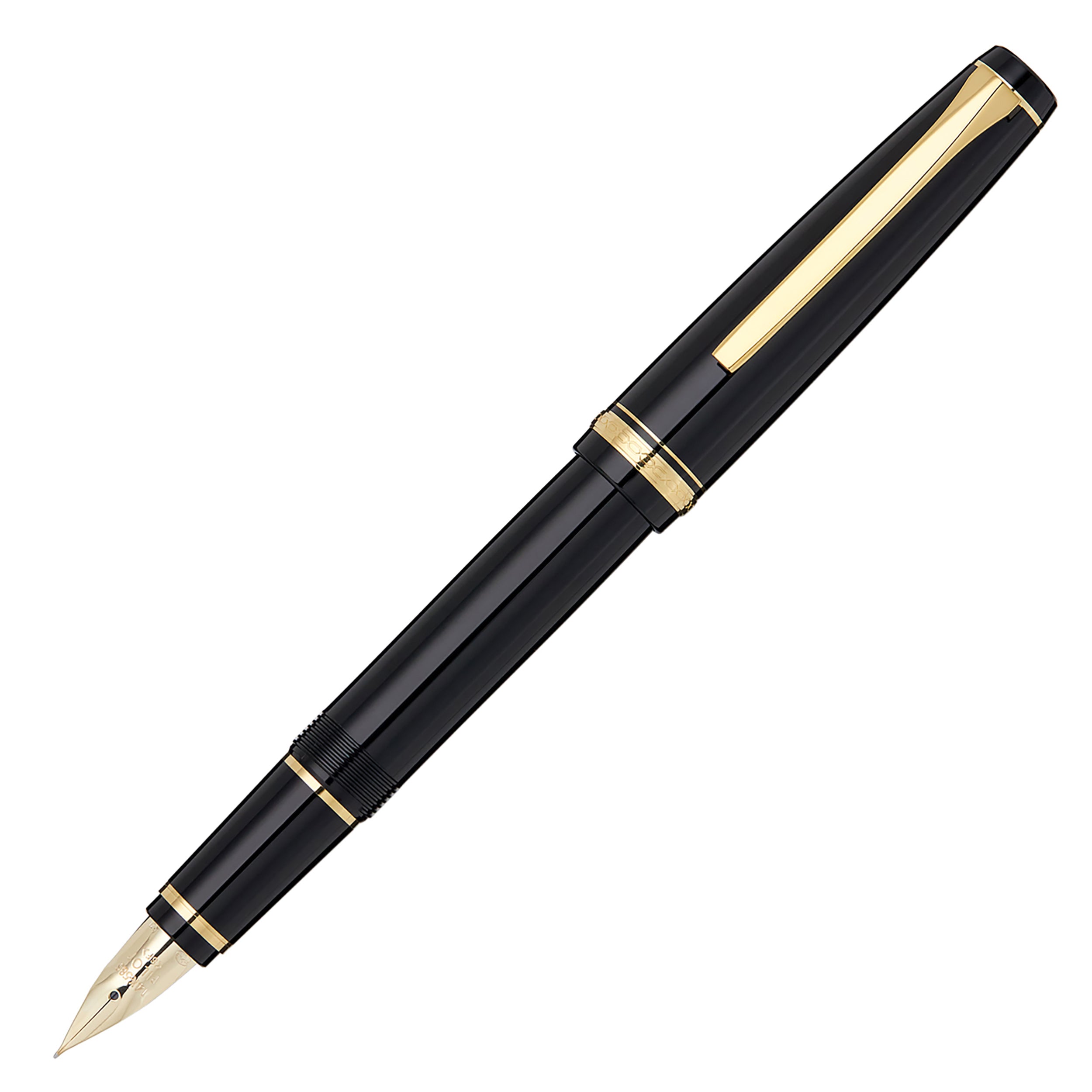 Pilot Falcon Fountain Pen - Black/Gold - The Goulet Pen Company