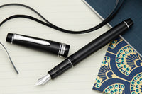 Pilot Justus 95 Fountain Pen - Black/Rhodium