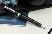 Pilot Justus 95 Fountain Pen - Black/Rhodium