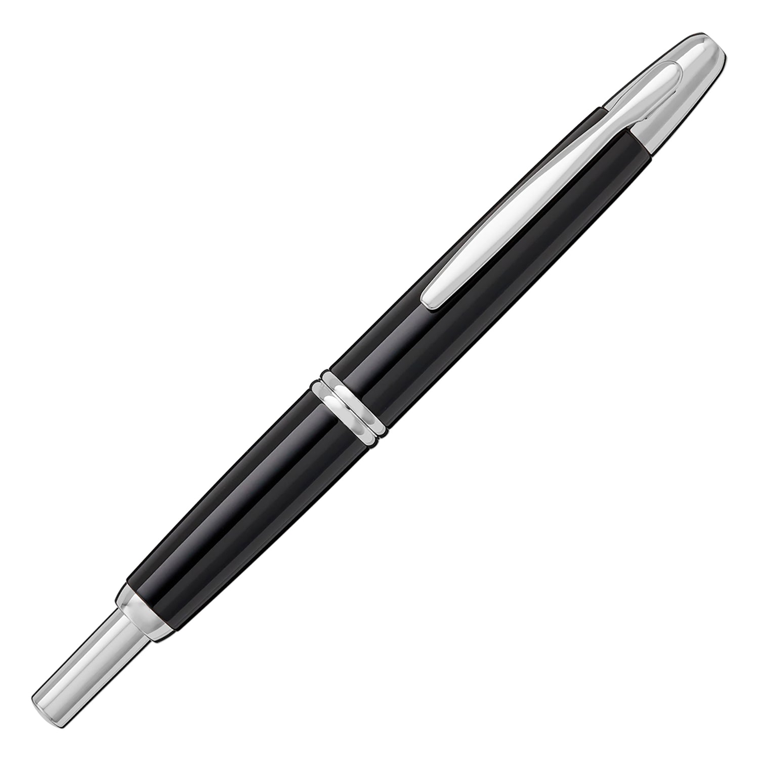 Pilot Vanishing Point Fountain Pen Black/Rhodium The Goulet