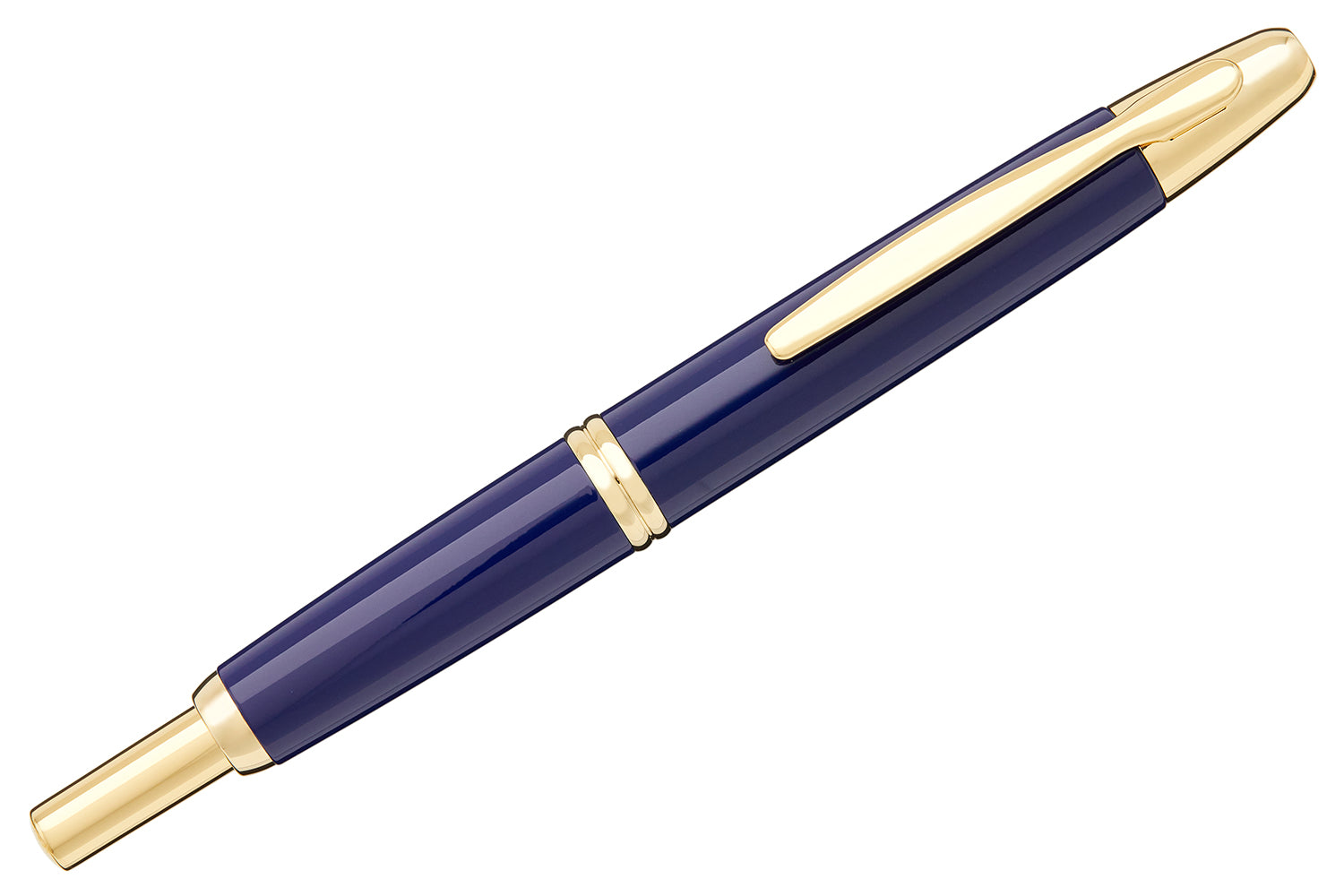 Pilot Vanishing Point Blue / Gold Fountain Pen, Fine