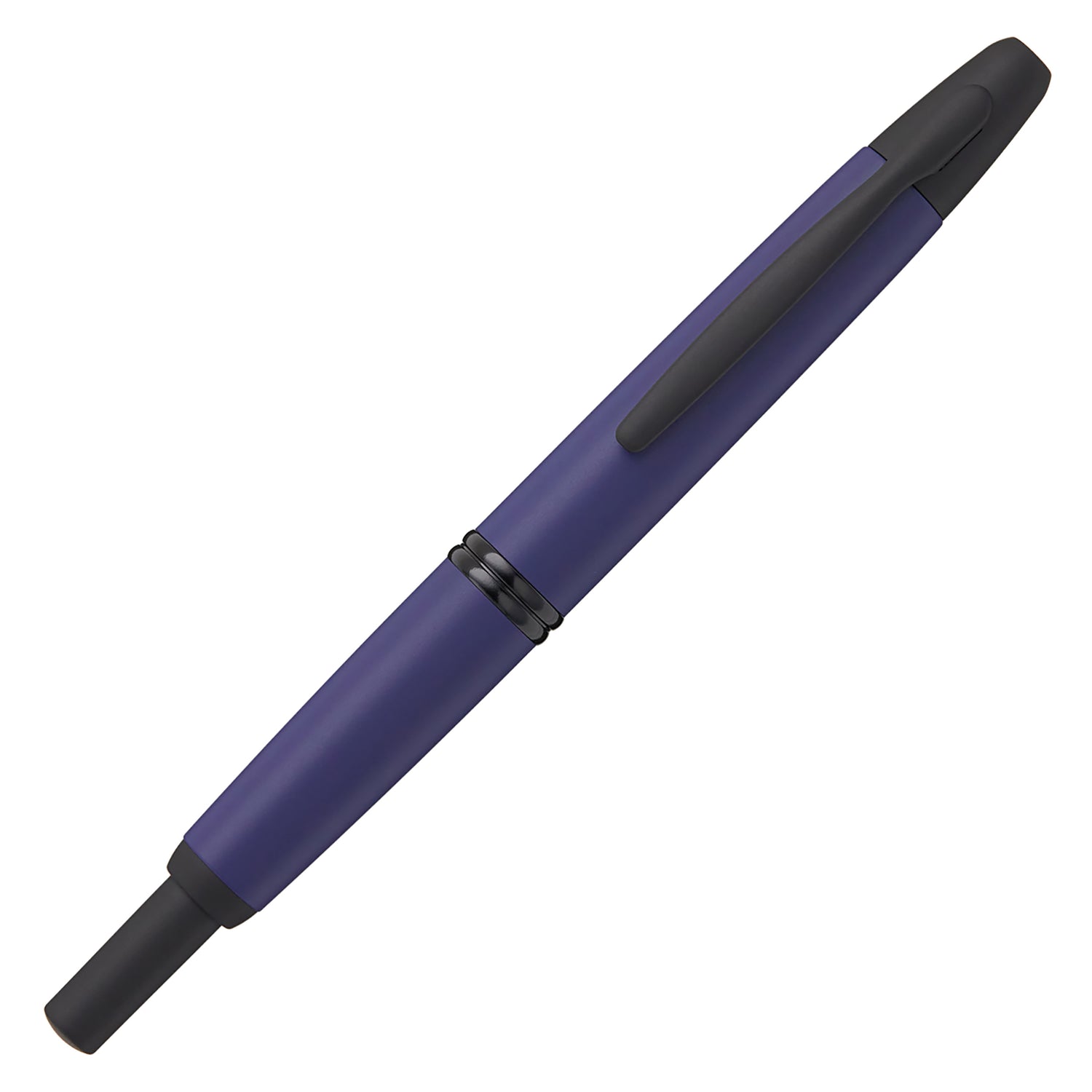 Pd Baton Pilot Vanishing Point Fountain Pen - Blue Matte - The Goulet Pen Company