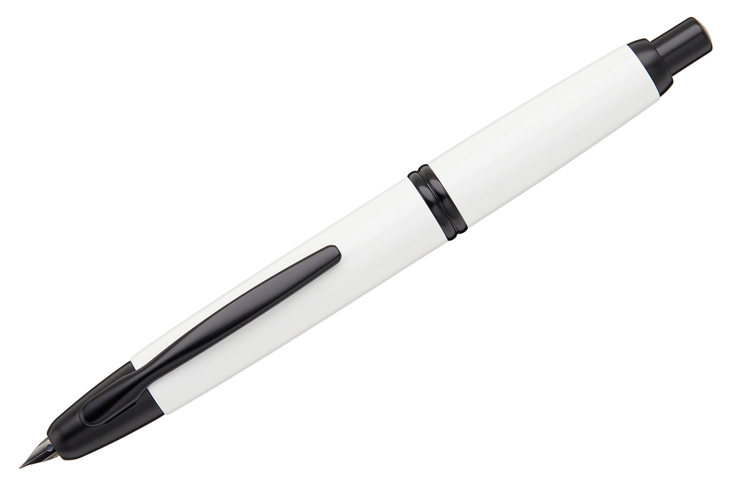 Pilot Vanishing Point Fountain Pen - White/Black - Extra-Fine