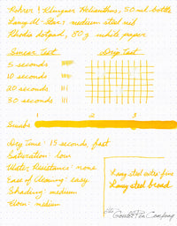 Rohrer & Klingner Helianthus - Ink Sample
