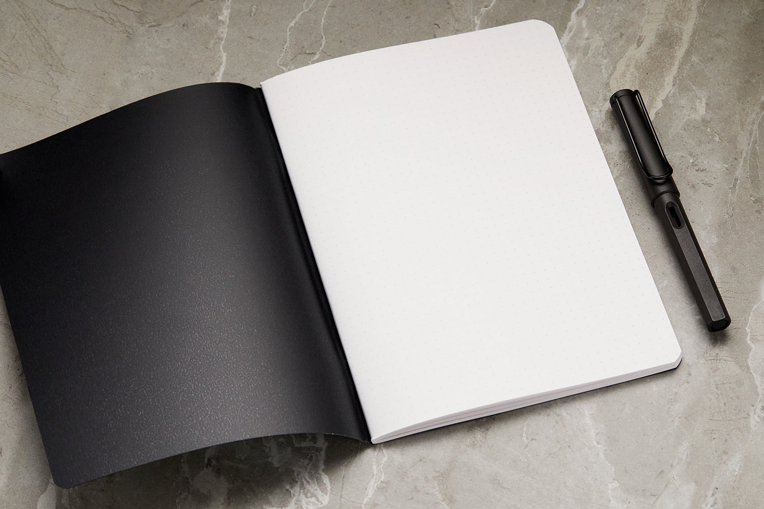 Rhodia Classic Side Staplebound A4 Notebook - Black, Dot Grid