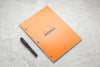 Rhodia No. 18 A4 Notepad - Orange, Lined with 3-Hole Punch