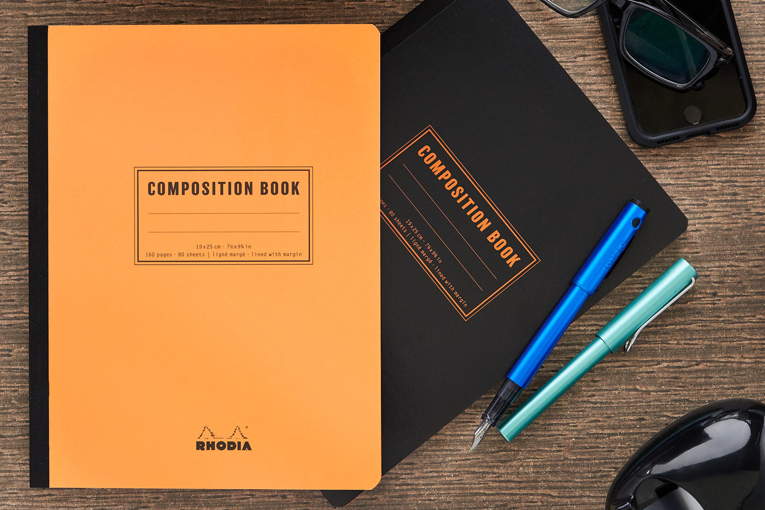 Carnet Composition Book B5 quadrillé - Orange - Rhodia