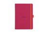 Rhodia Goalbook Dot Grid A5 Hardcover Journal - Raspberry (Ivory Paper)