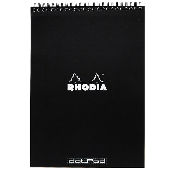 Rhodia No. 18 Top Wirebound A4 Notebook - Black, Dot Grid