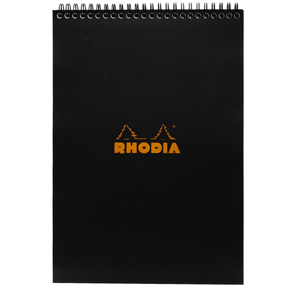 Rhodia No. 18 Top Wirebound A4 Notebook - Black, Graph