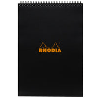 Rhodia No. 18 Top Wirebound A4 Notepad - Black, Lined