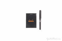 Rhodia No. 11 A7 Notepad - Black, Lined