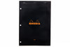 Rhodia No. 18 A4 Notepad - Black, Lined with 3-Hole Punch