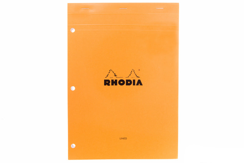 Rhodia No. 18 A4 Notepad - Orange, Lined with 3-Hole Punch