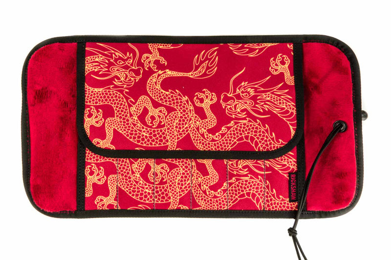 Rickshaw Bagworks Deluxe 6-Pen Roll - Red/Gold Dragon