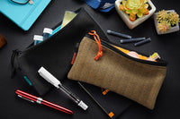Rickshaw Bagworks Plush Pen/Gadget Pouch - Stout Brown/Mandarin