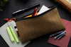 Rickshaw Bagworks Plush Pen/Gadget Pouch - Stout Brown/Mandarin