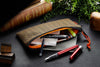 Rickshaw Bagworks Plush Pen/Gadget Pouch - Stout Brown/Mandarin